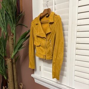 Yellow Suede Women's Jacket
